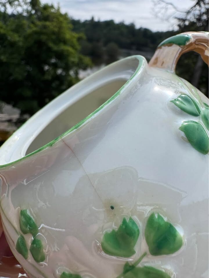 Rare Vintage Erin Ireland Bamboo Handle Shamrock China Tea Set (16-Piece) - photo 11