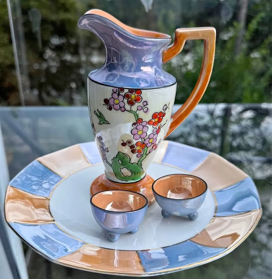 Vintage 1920s Art Deco Lusterware Set - Japanese & German As is Display Piece - photo 1