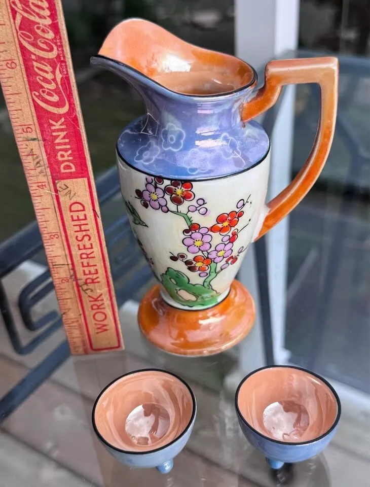 Vintage 1920s Art Deco Lusterware Set - Japanese & German As is Display Piece - photo 3