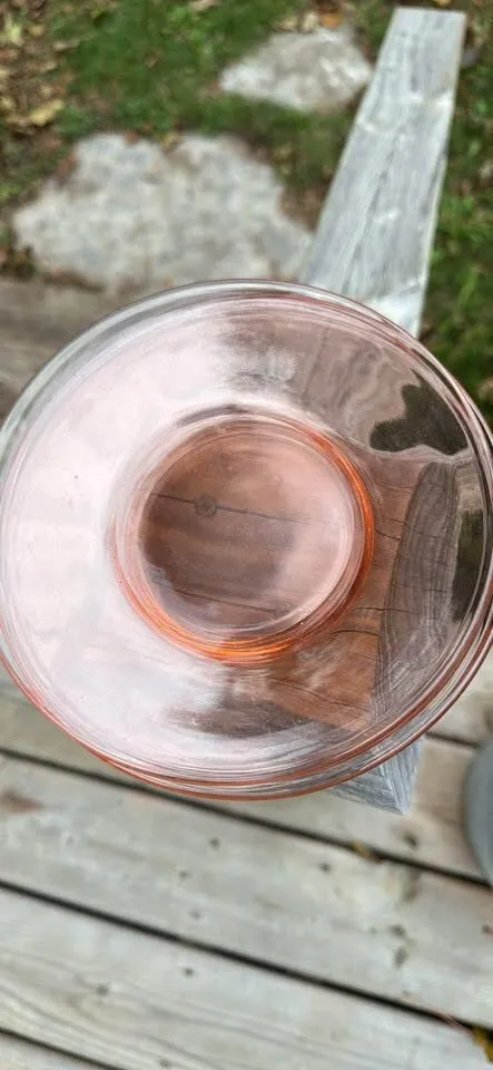 Set of 5 Vintage Pink Depression Glass Saucers / Small Plates - photo 5