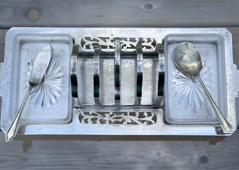 Rare 1930s Art Deco EPNS Silver Breakfast Set - 100% Complete with Patent - photo 7