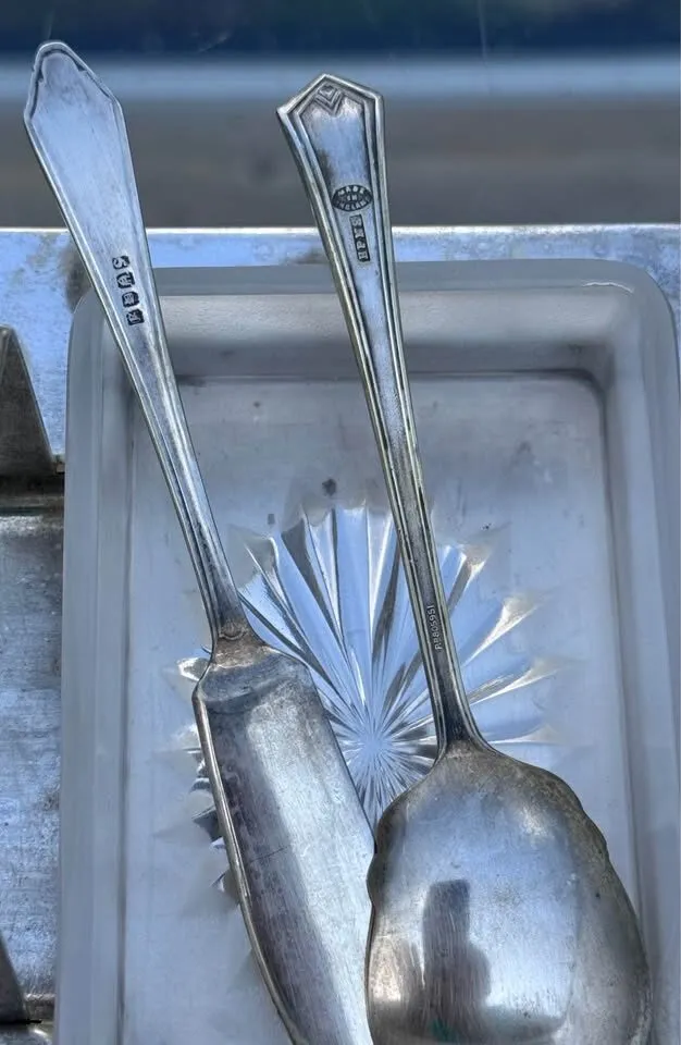 Rare 1930s Art Deco EPNS Silver Breakfast Set - 100% Complete with Patent - photo 8