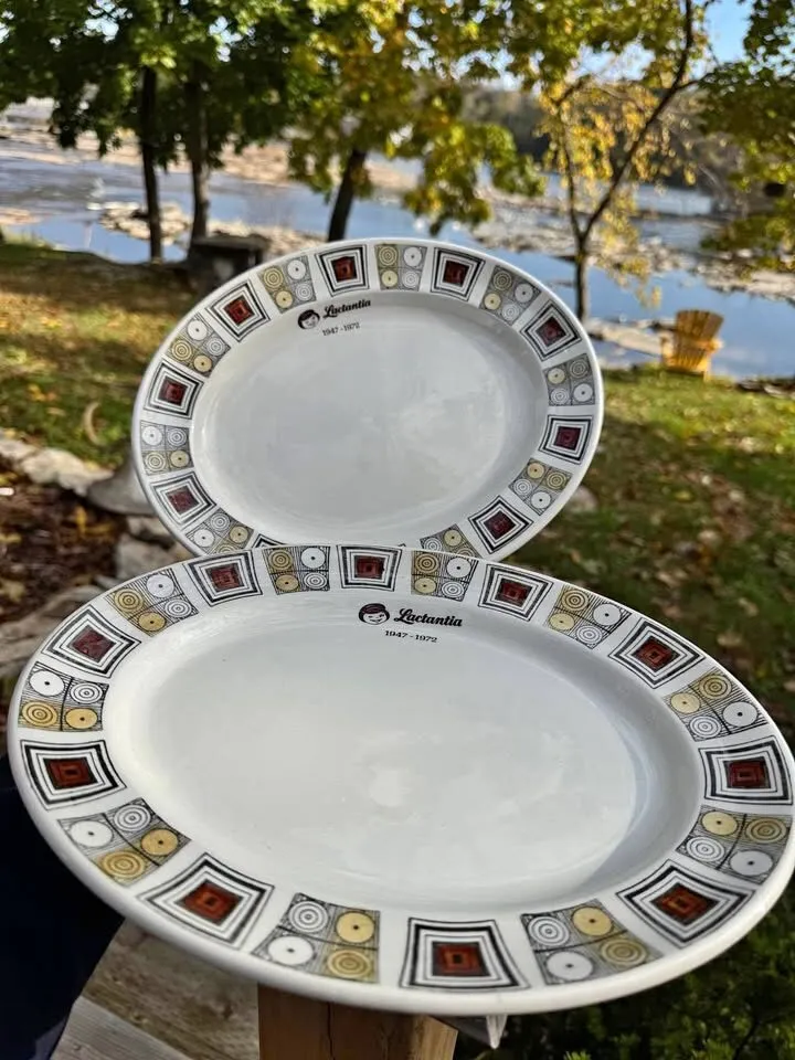 Dairy Memorabilia Lactantia Kathie Winkle Ironstone Platters - photo 1