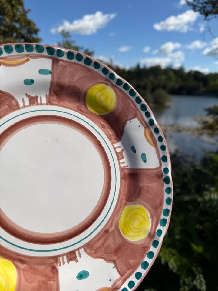 Vintage Nuova Vietri Italy Hand Painted Campagna Plates Whimsical Animals & Fish - photo 11