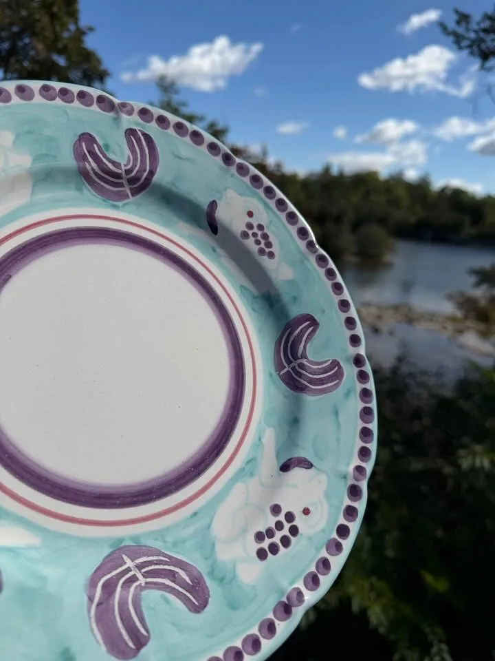 Vintage Nuova Vietri Italy Hand Painted Campagna Plates Whimsical Animals & Fish - photo 7