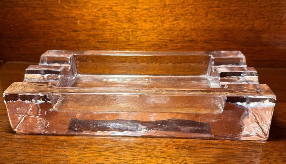 Heavy Clear Glass Mid Century modern Ashtray/Catchall - photo 4