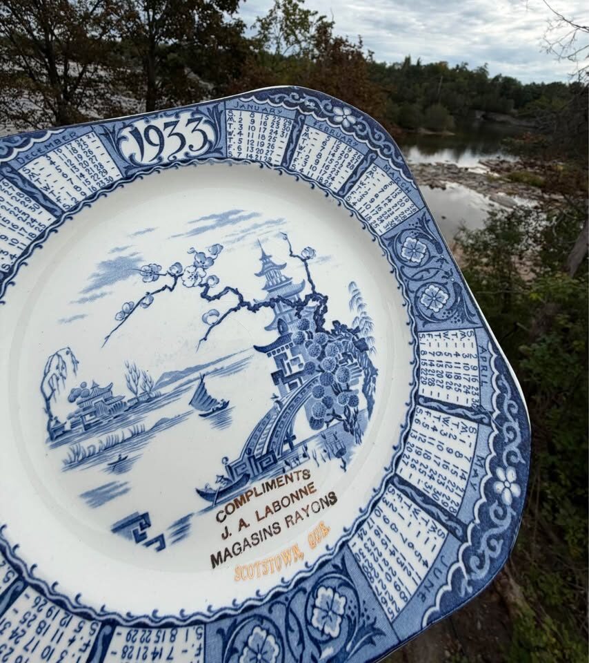 PRISTINE Scotstown Quebec Antique Calendar Plates (1915, 1926, 1933) – Museum-Quality Set - photo 10