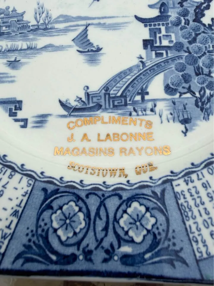 PRISTINE Scotstown Quebec Antique Calendar Plates (1915, 1926, 1933) – Museum-Quality Set - photo 4