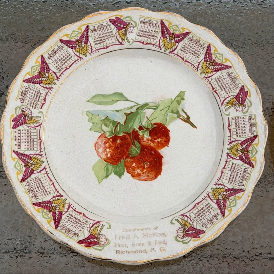 PRISTINE Scotstown Quebec Antique Calendar Plates (1915, 1926, 1933) – Museum-Quality Set - photo 8