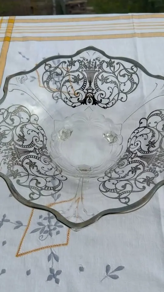 Vintage Sterling Silver Overlay Console Set - 2pc Wedding Centerpiece - photo 1