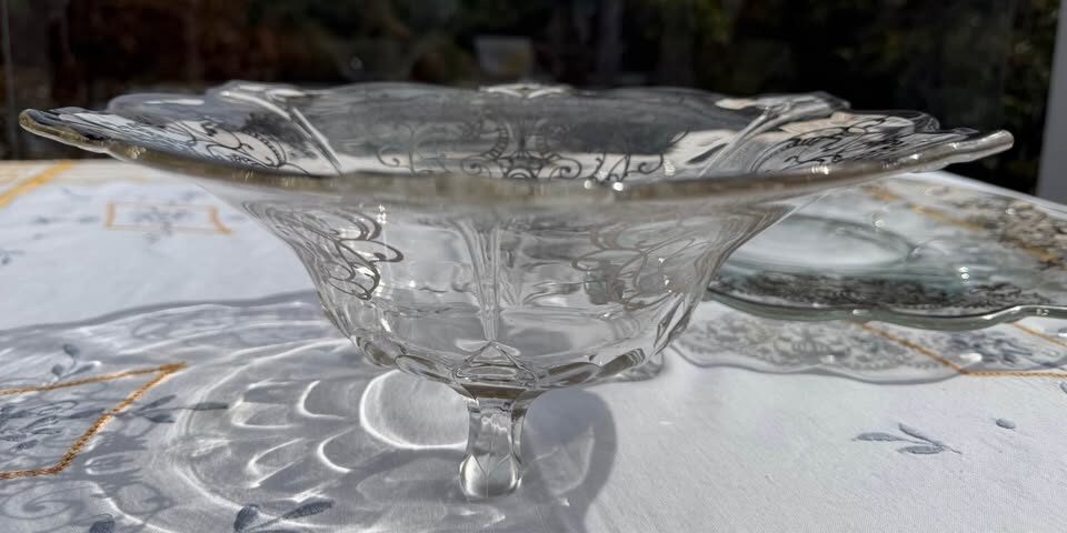 Vintage Sterling Silver Overlay Console Set - 2pc Wedding Centerpiece - photo 10