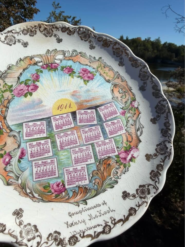 Antique 1911 & 1912 Calendar Plates Lot of 2 - McNicol & Homer Laughlin - photo 10