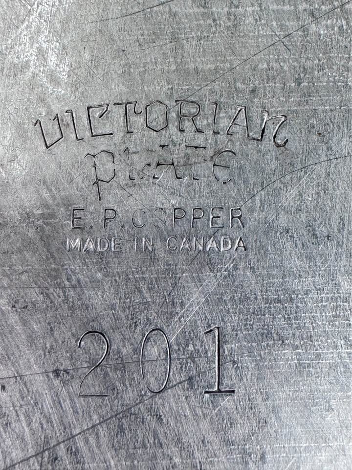 Vintage 15.5” Silver Presentation Tray - Detailed Gallery Rim Canadian Memorabilia - photo 6