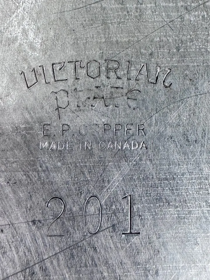 Vintage 15.5” Silver Presentation Tray - Detailed Gallery Rim Canadian Memorabilia - photo 6