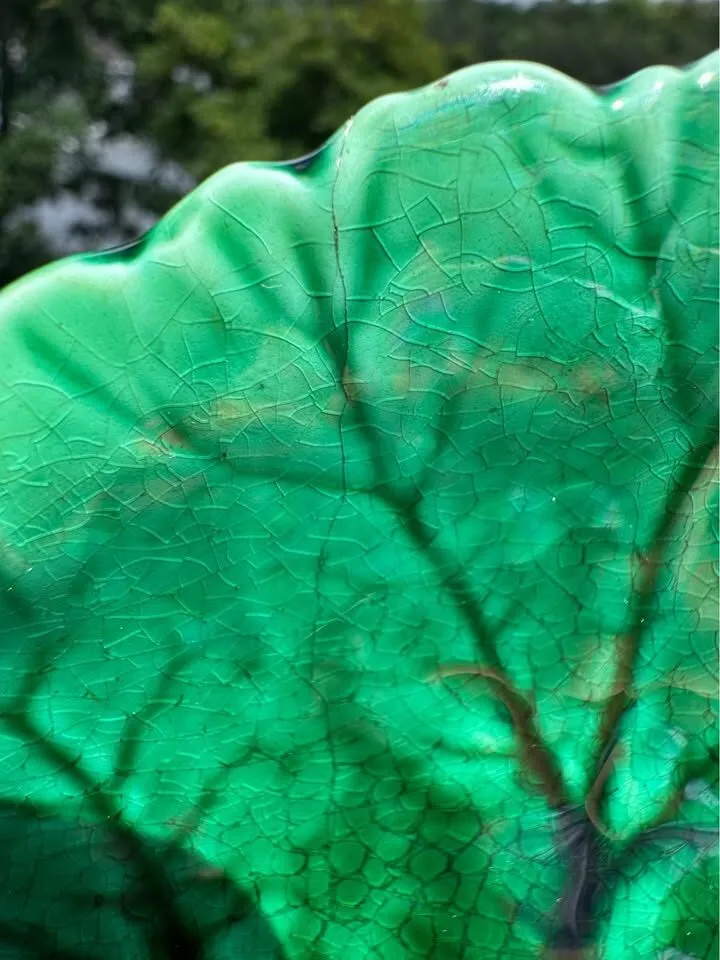Antique Victorian Wedgwood Majolica Green Leaf Plate - September 1875 (Verified Date Code) Only One - photo 7