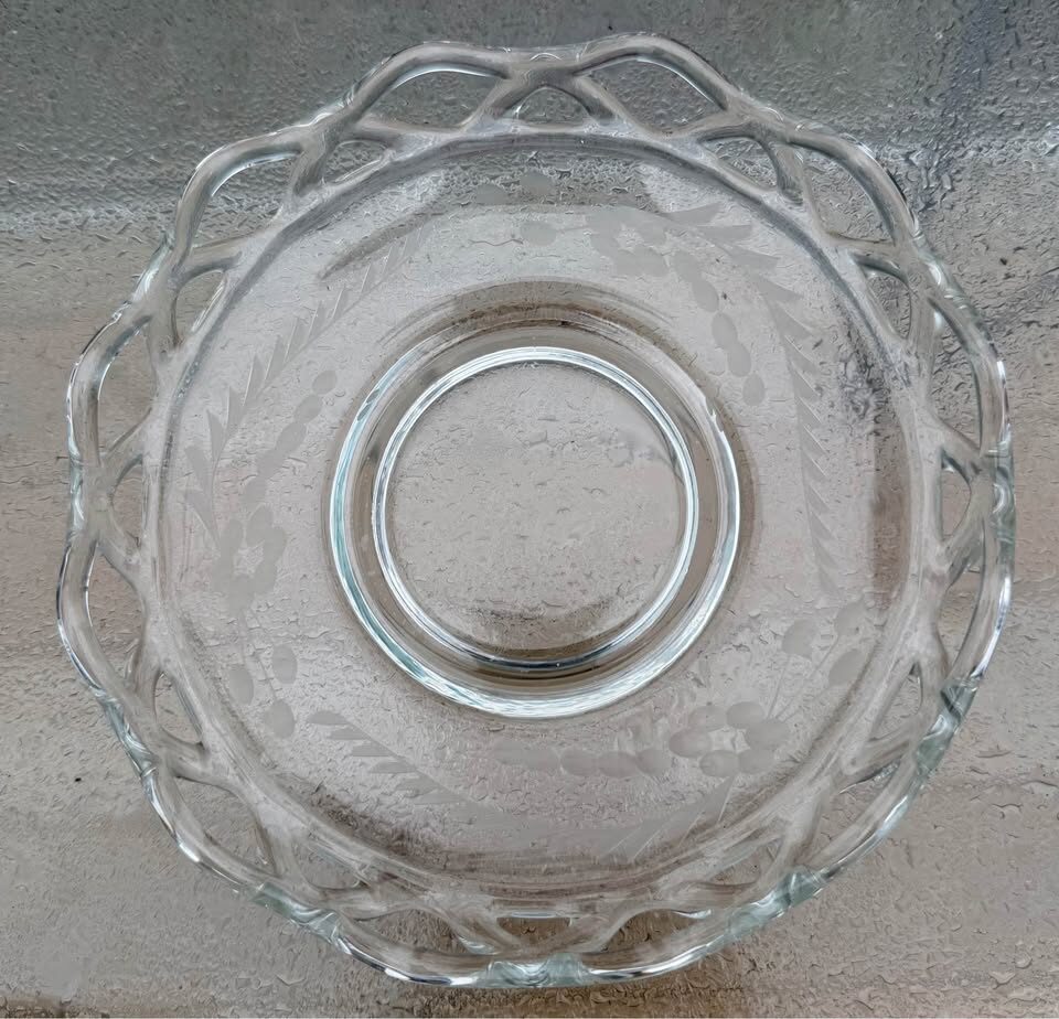 Vintage 1940s Glass Bowls - Clear Lace & Moonstone Hobnail (Priced Separately) - photo 4