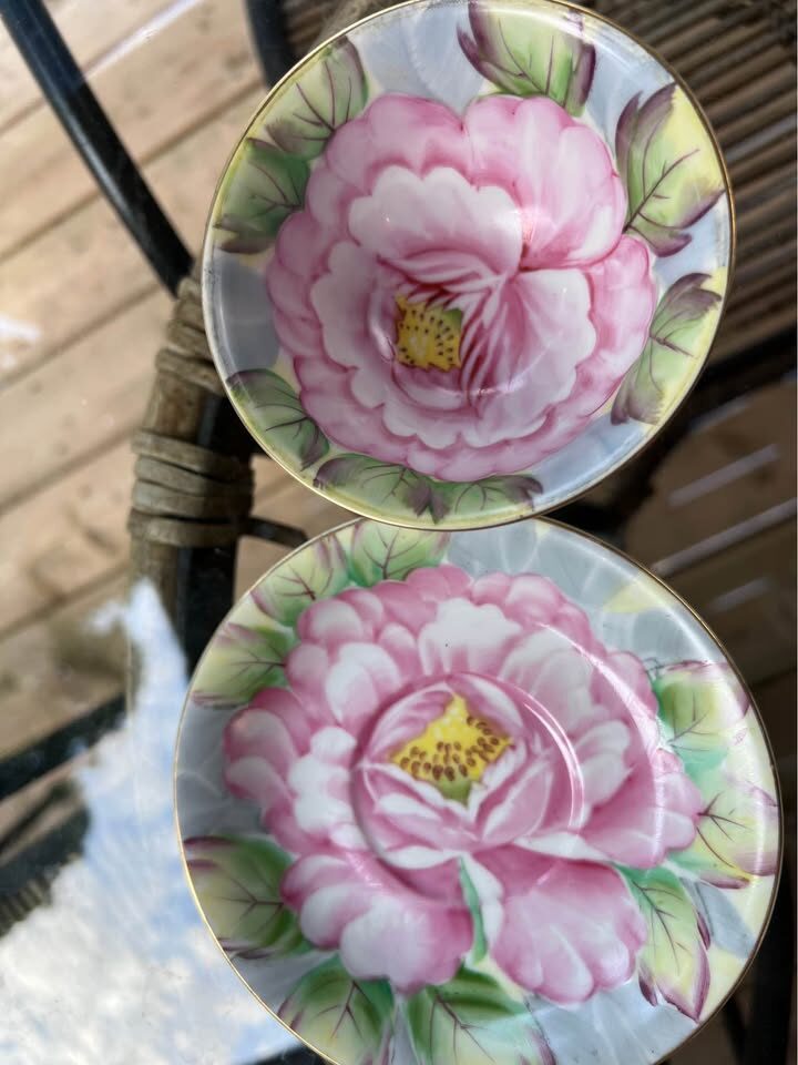 Vintage Ucagco Occupied Japan Peony Tea Set (5 Cups & Saucers) - Excellent Condition". - photo 9