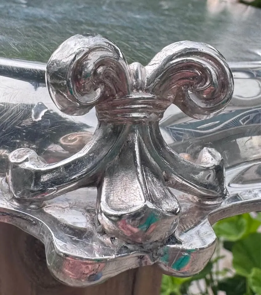 Vintage Wallace "La Reine" Silverplate Footed Serving Tray - Wedding Venue Decor! - photo 9