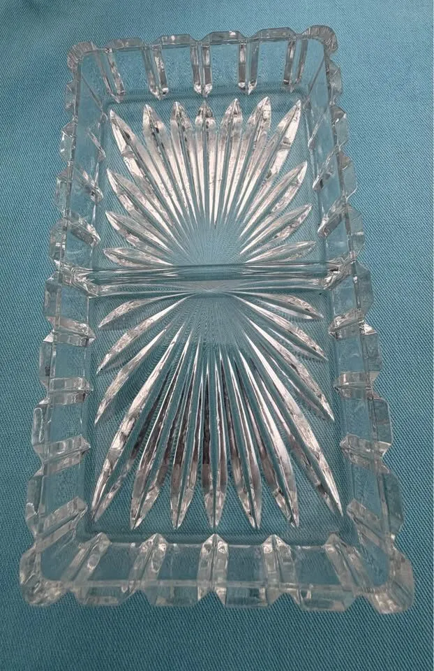 Vintage Clear Pressed Glass Divided Serving Dish Lot (3 Pieces) - photo 3