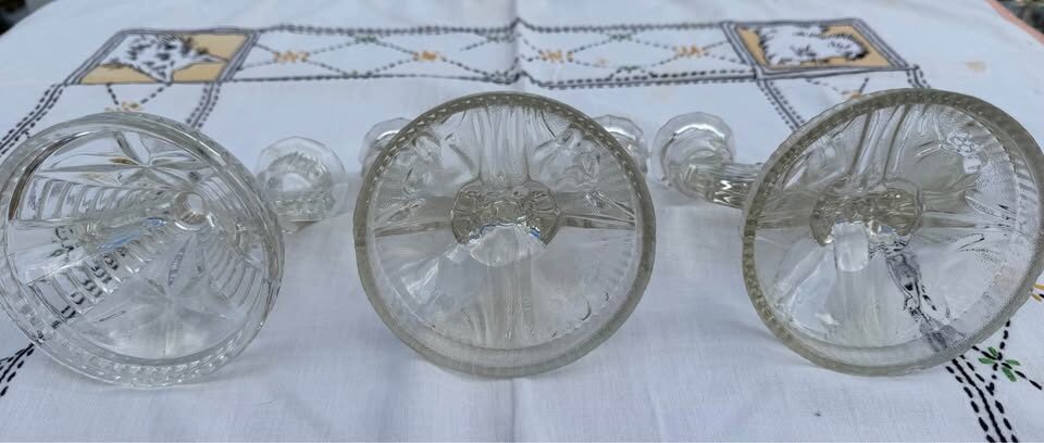 Vintage Art Deco Glass Candle Holders – Original 1930s Jeannette Pair & Federal Wigwam - photo 4