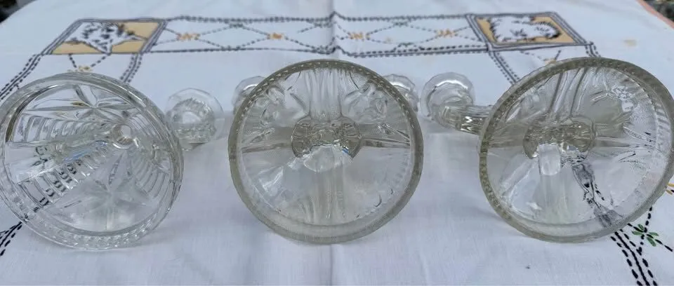 Vintage Art Deco Glass Candle Holders – Original 1930s Jeannette Pair & Federal Wigwam - photo 4