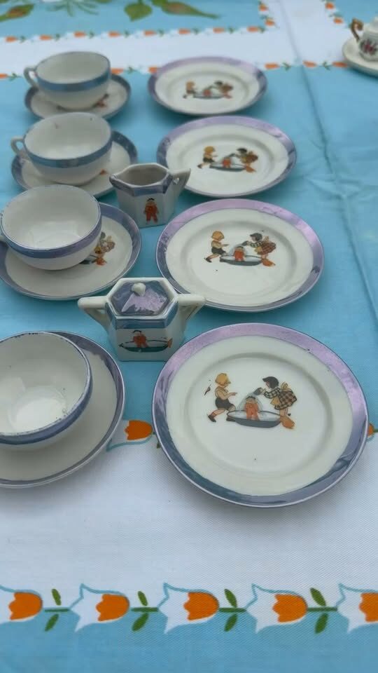 Antique & Vintage Miniature Doll Tea Set Lot (3 Sets) – Bundle Deal - photo 1