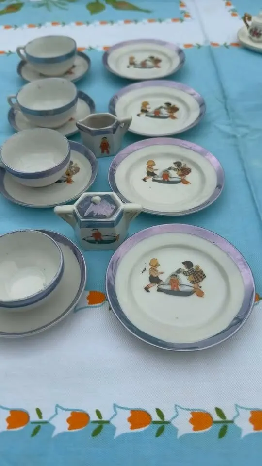 Antique & Vintage Miniature Doll Tea Set Lot (3 Sets) – Bundle Deal - photo 1
