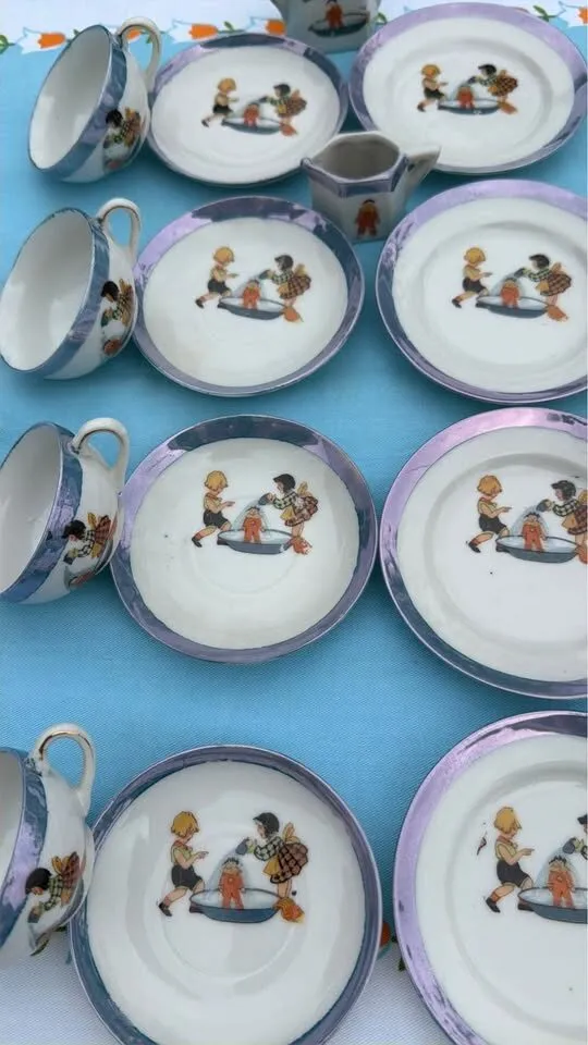 Antique & Vintage Miniature Doll Tea Set Lot (3 Sets) – Bundle Deal - photo 11