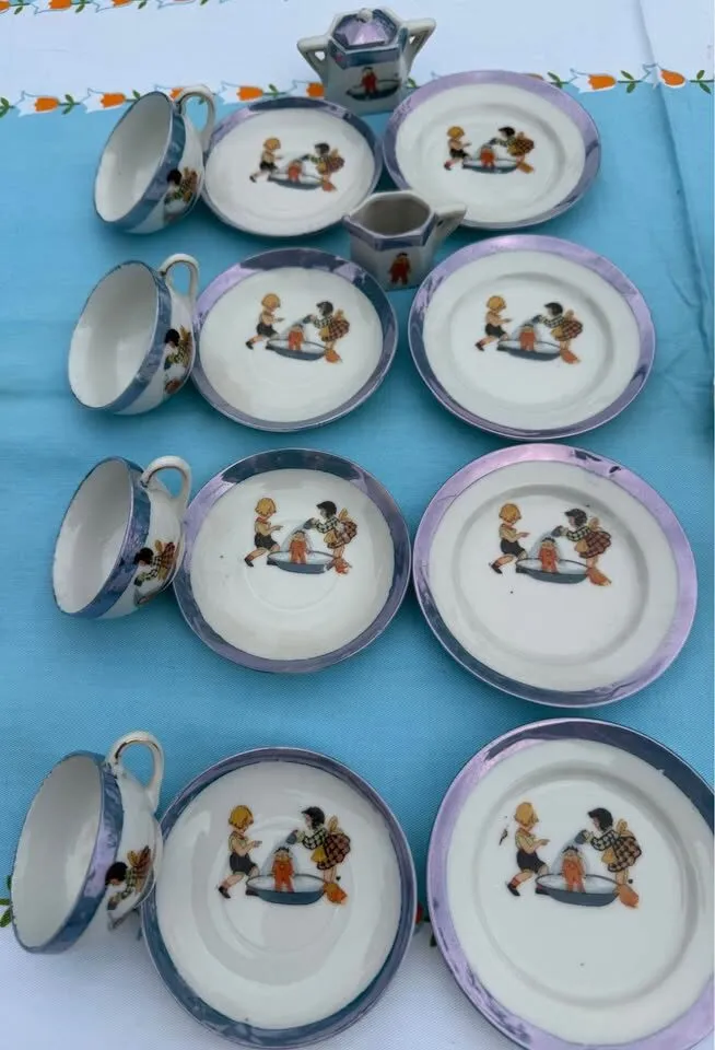 Antique & Vintage Miniature Doll Tea Set Lot (3 Sets) – Bundle Deal - photo 3