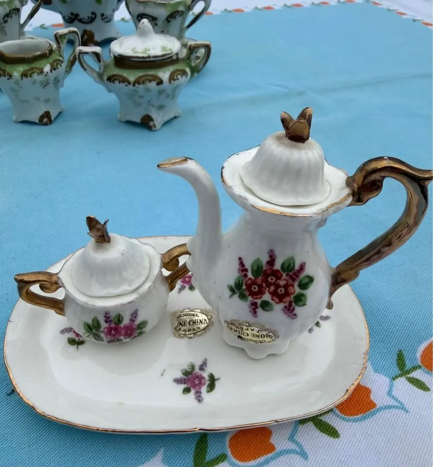 Antique & Vintage Miniature Doll Tea Set Lot (3 Sets) – Bundle Deal - photo 4