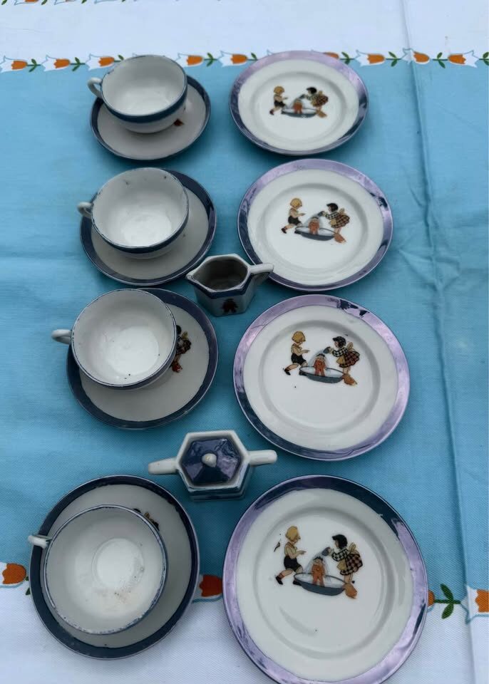 Antique & Vintage Miniature Doll Tea Set Lot (3 Sets) – Bundle Deal - photo 6