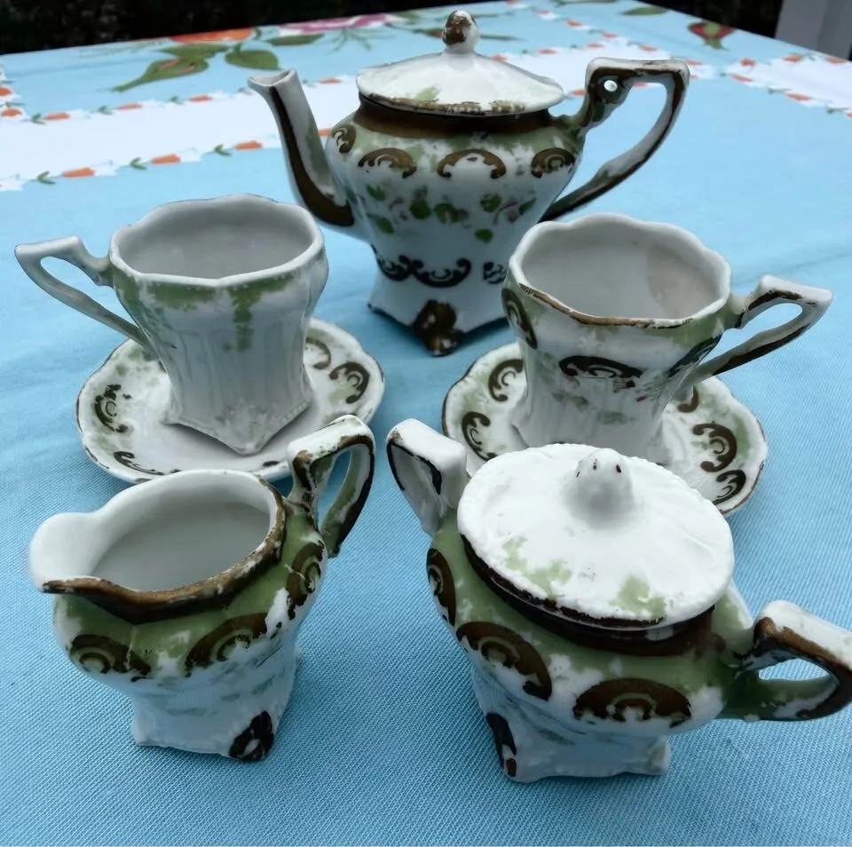 Antique & Vintage Miniature Doll Tea Set Lot (3 Sets) – Bundle Deal - photo 7
