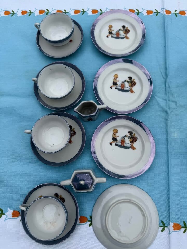 Antique & Vintage Miniature Doll Tea Set Lot (3 Sets) – Bundle Deal - photo 8