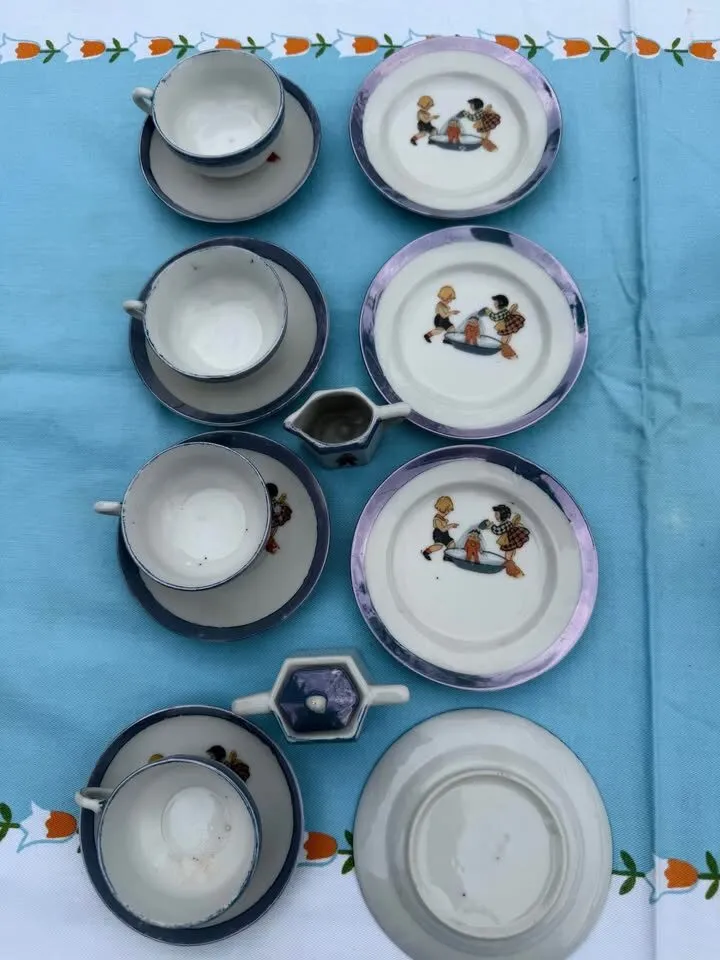 Antique & Vintage Miniature Doll Tea Set Lot (3 Sets) – Bundle Deal - photo 8