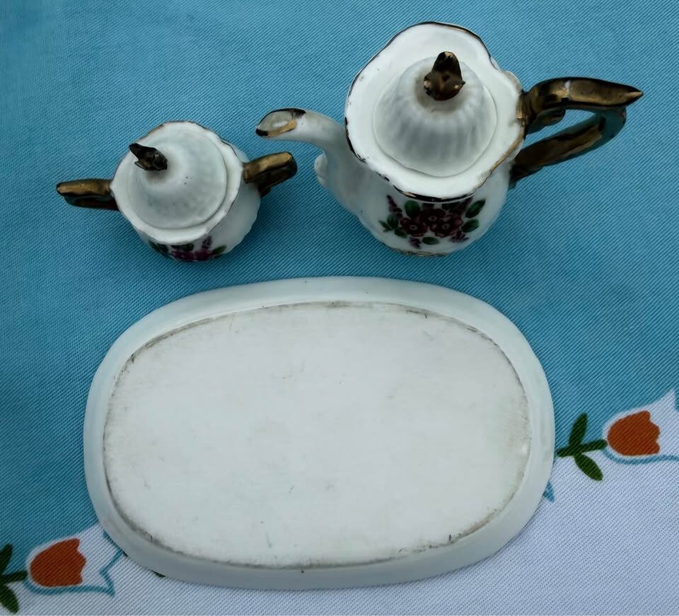 Antique & Vintage Miniature Doll Tea Set Lot (3 Sets) – Bundle Deal - photo 9