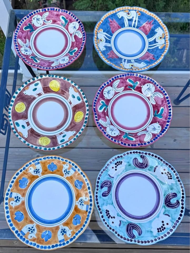 Vintage Nuova Vietri Italian Hand-Painted Bowls - Animal Patterns - photo 2