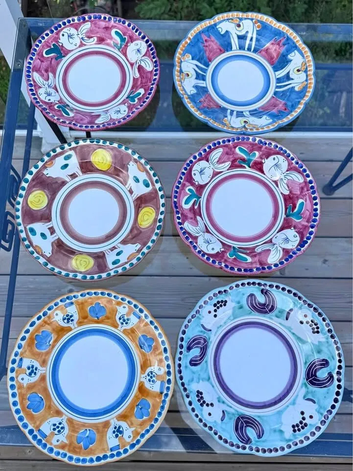 Vintage Nuova Vietri Italian Hand-Painted Bowls - Animal Patterns - photo 2