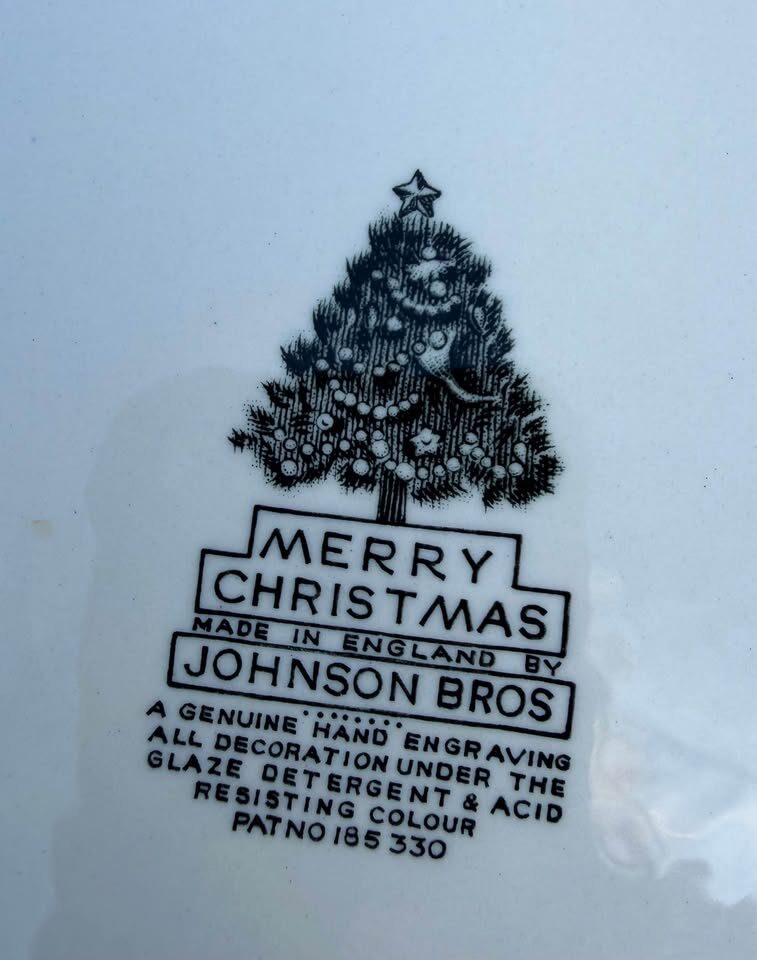 Vintage English Christmas Wall Display Plates (Set of 2) – Hardware Included - photo 6