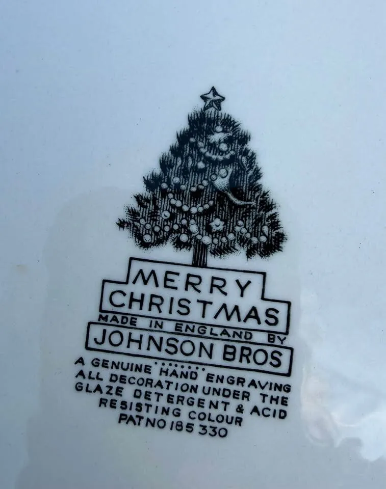 Vintage English Christmas Wall Display Plates (Set of 2) – Hardware Included - photo 6