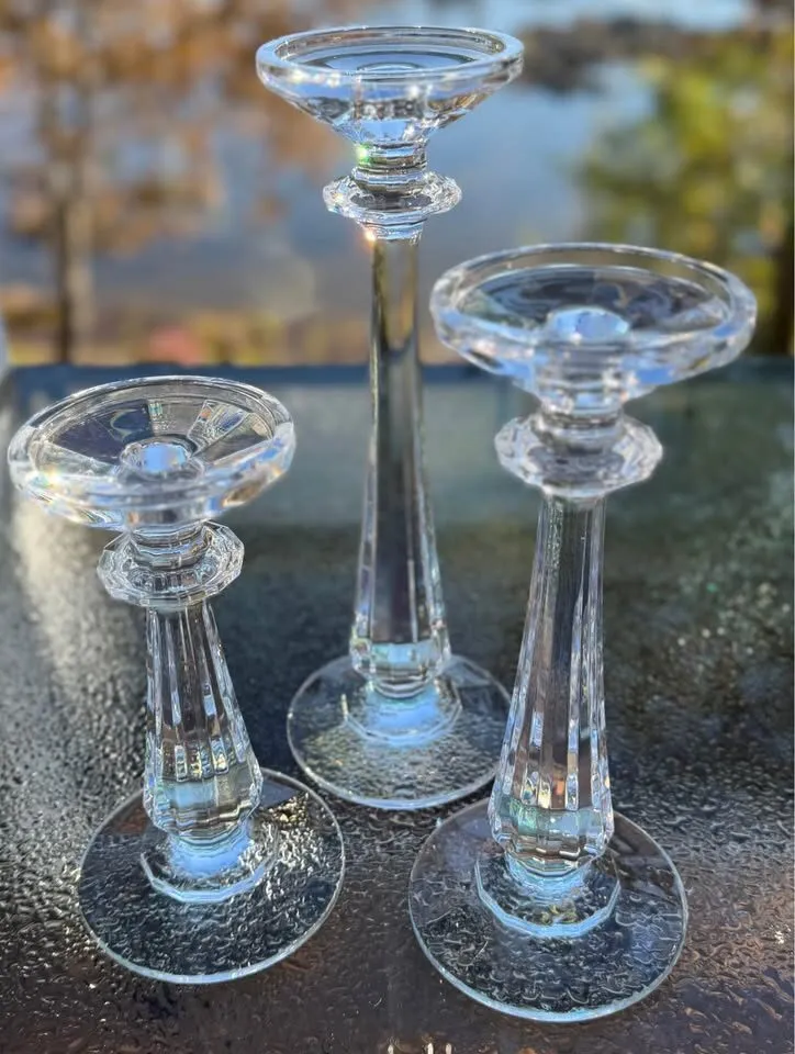 Vintage High-End Lead Crystal Candlestick Collection - 2 Premium Sets - photo 2