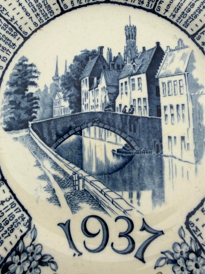 Vintage 1937 Canadian Advertising Calendar Plate – Chas. C. Baker, Manitoba - photo 3