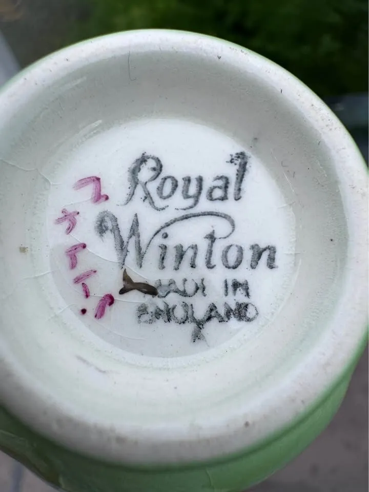 RARE Vintage 1951+ Royal Winton Grimwades "Tiger Lily" Demitasse Cup and Saucer Set - photo 2