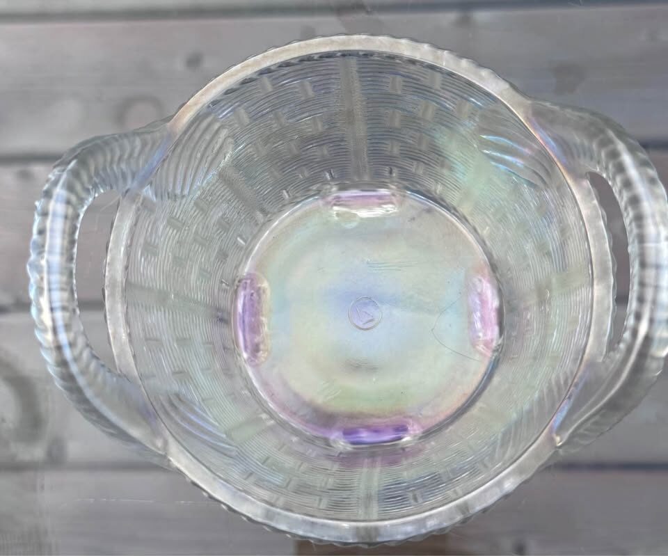 Rare Antique Northwood White Carnival Glass "Bushel Baskets" - Early 1910s - photo 4