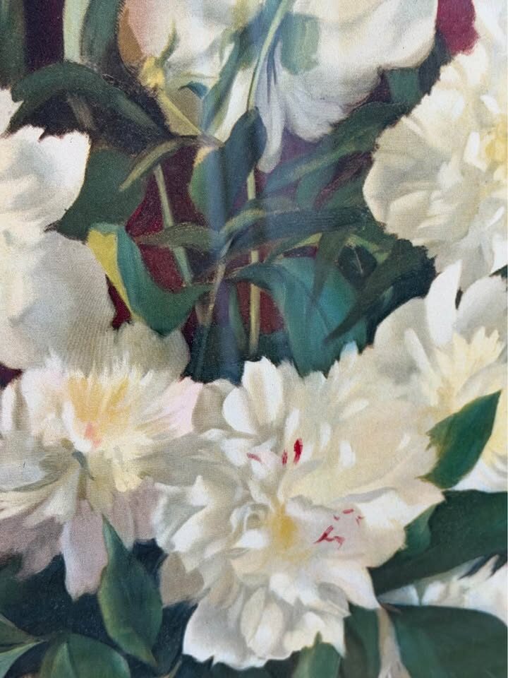 Vintage 1950s Phillips Toronto Framed Art Print “The Brass Vase" by Elmer W. Greene - photo 3