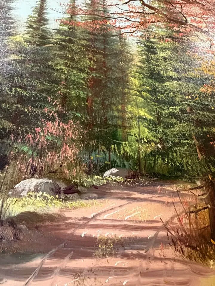 Huge 4-Foot Vintage Mid-Century Erkki Jalava Oil Landscape - Great Condition (Delivery Included) - photo 10