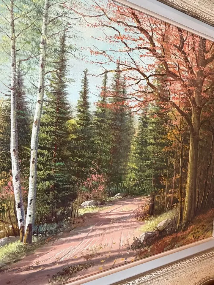 Huge 4-Foot Vintage Mid-Century Erkki Jalava Oil Landscape - Great Condition (Delivery Included) - photo 3