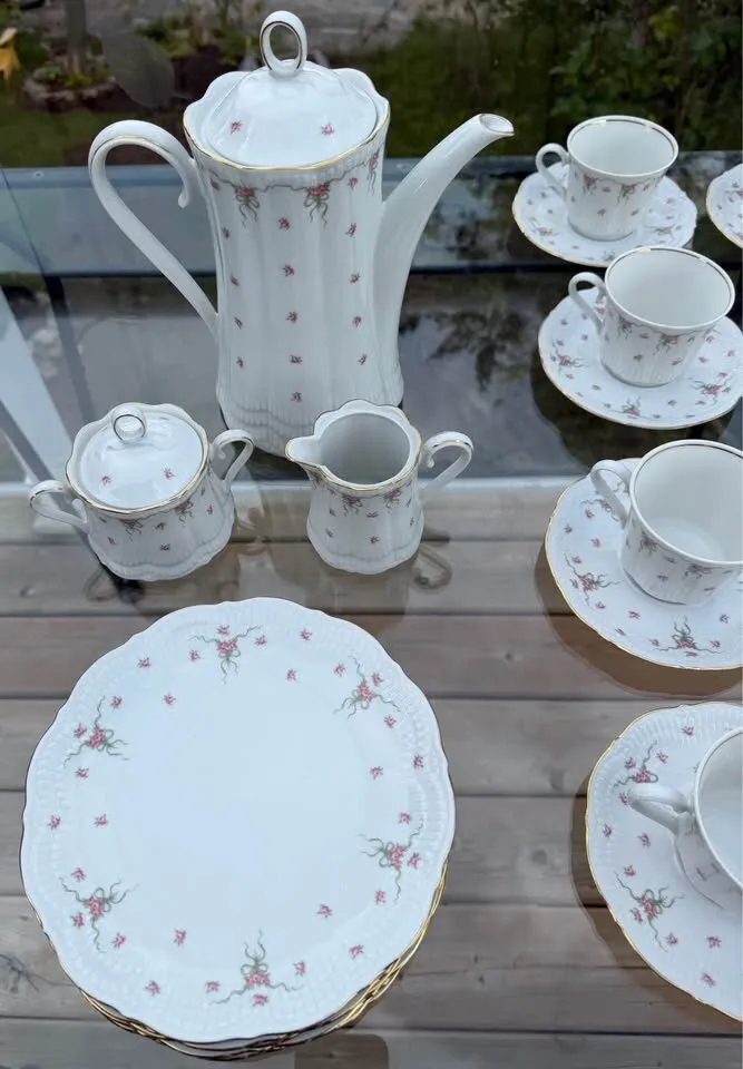 Vintage Schwarzenhammer Bavaria German Porcelain Coffee & Tea Service – 25 Pc - photo 9