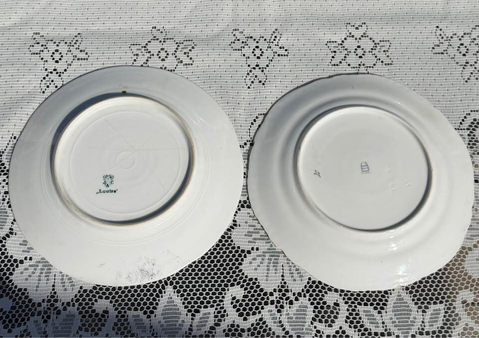 Antique Royal Vienna Style Portrait Plate "Juliet" + Bavarian Plate! - photo 6