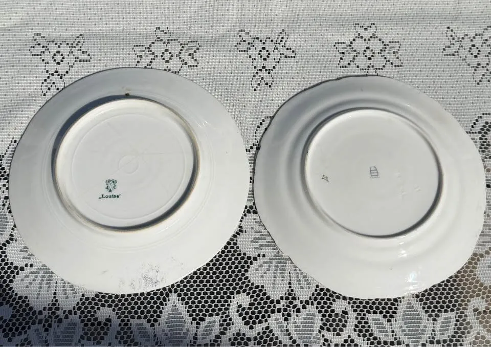 Antique Royal Vienna Style Portrait Plate "Juliet" + Bavarian Plate! - photo 6