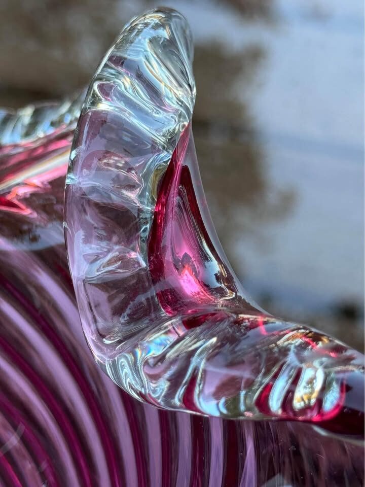 Vintage Ridged Swirls Art Glass Bowl - photo 10